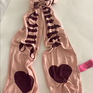 Juicy Couture Original Authentic Pink Logo Scarf